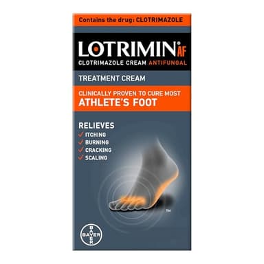 Lotrimin AF Cream for Athlete's Foot, Clotrimazole 1% Antifungal Treatment, Clinically Proven Effective Antifungal Treatment of Most AF, Jock Itch and Ringworm, Cream, .53 Ounce (15 Grams)