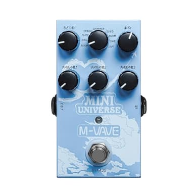 M-VAVE Reverb Guitar Pedal Digital Effect Reverb 9 Modes Room, Hall, Shimmer, Lofi, Spring, Bloom, Swell, Plate, Cloud Selection for Guitar Bass Reverberation Effect MINI-UNIVERSE