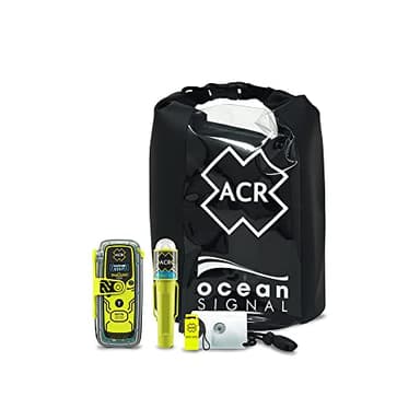 ACR ResQLink View GPS Personal Locator Beacon Survival Kit Includes a Compact Beacon, GPS Tracking, Strobe Light, Signal Mirror, and Waterproof Gear for Emergencies.