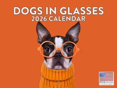 Dogs In Glasses Calendar 2026 Cute Animal Optometrist Eye Doctor Gift Opthalmologist | American Made In The USA