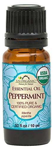 US Organic 100% Pure Peppermint Essential Oil - USDA Certified Organic - 10 ml - w/Improved caps and droppers (More Size Variations Available)