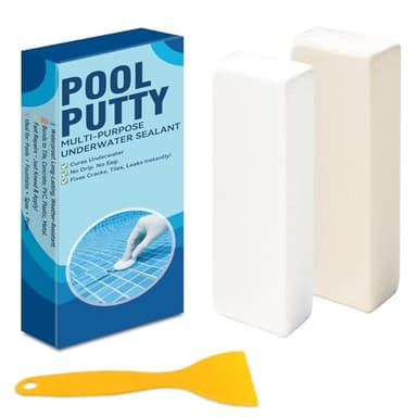 Teenanseen Pool Putty, 2 Part High Strength Epoxy Putty for Underwater or Above Fast Repair Leaks, Cracks, Filling, Pool Putty for Leaks Underwater, Tile, Fiberglass, Concrete, Cement and Other Surfaces