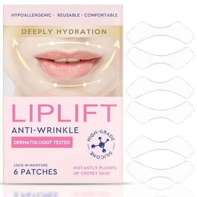 Anti Wrinkle Patches for Lip, Overnight Smoothing Wrinkles - Anti Wrinkle Silicone Facial Patches for Lip, Smile Line Patches for Fine Lines Around Mouth, Perfect for Youthful Looking Lips, 6PCS