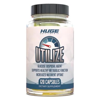 Utilize Glucose Disposal Agent (GDA), Carb Blocker & Nutrient Partitioner, Support Healthy Metabolic Function with 1.5g Berberine, 500mg Bitter Melon, 125mg Cinnamon & More (120 Capsules)