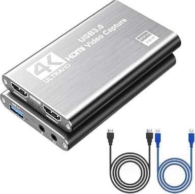 Video Capture Card Nintendo Switch, 4K HDMI Video Capture Card, 1080P 60FPS, HDMI to USB 3.0 Capture Card for Streaming Work with Camera/Xbox/PS4/PS5/PC/OBS