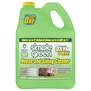 Oxy Solve House and Siding Pressure Washer Cleaner - Removes Stains from Mold & Mildew on Vinyl, Aluminum, Wood, Brick, Stucco - Concentrate 1 Gal.