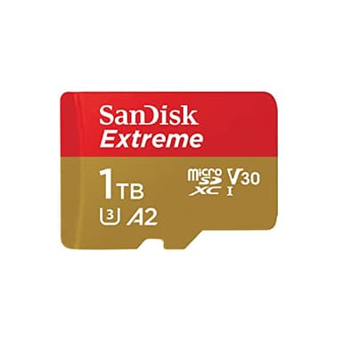 SANDISK 1TB Extreme microSDXC UHS-I Memory Card with Adapter - C10, U3, V30, 4K, 5K, A2, Micro SD Card- SDSQXAV-1T00-GN6MA