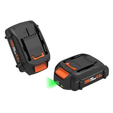 energup 2Pack 4.0Ah WA3525 Replace for Worx 20V Battery PowerShare for WA3520 WA3525 WA3575 WG890 WG891 for 20Volt Worx Batteries 20V