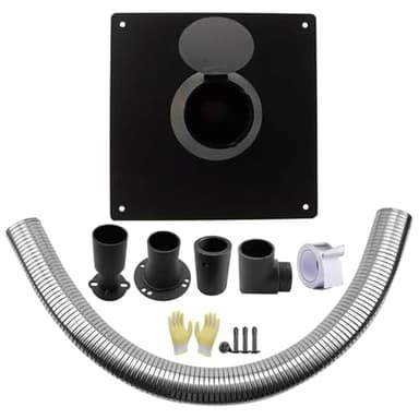 2025 Heavy Duty Upgraded Generator Exhaust Extension Silencer Kit With Insulated Through-Wall Mounting Plate, Reduce Noise By 52% and Safe Emission Exhaust Gas