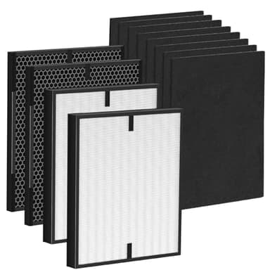 3000 Replacement Filters, Compatible with Air Doctor 3000, 3000M, 3000Pro Air Pur-ifier, 2 Air Filter, 2 Activated Carbon and 8 Carbon Pre-Filters