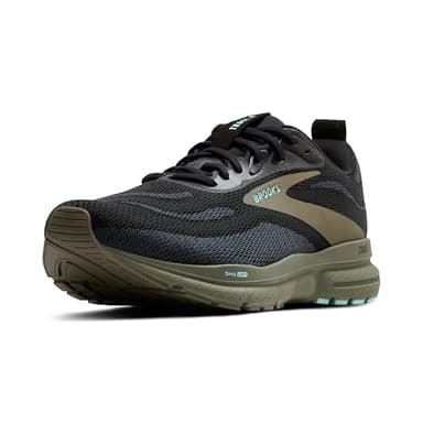Brooks Men’s Trace 4 Neutral Running Shoe - Black/Ebony/Dusty Olive - 9.5 Medium