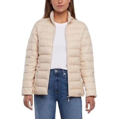 Eddie Bauer Women's Down Packable Jacket (US, Alpha, Small, Regular, Regular, Cream)