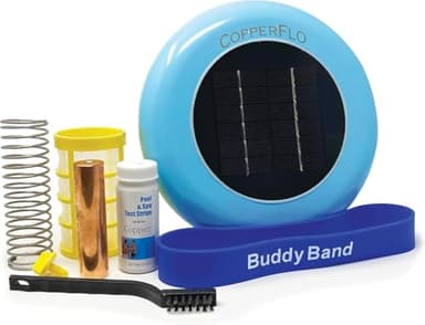 The CopperFlo Solar Pool Ionizer | Pool Cleaner, 85% Less Chlorine, for Pools up to 45,000 Gal, Lifetime Replacement Program