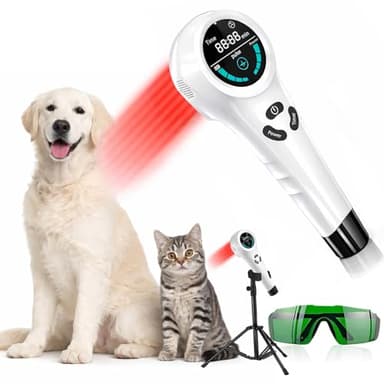 ACGEFIR Cold Laser Therapy Device for Dogs & Cats, Pet Pain Relief & Joint Support Tool, Multi-Wavelength Red & Infrared Light Therapy for Arthritis, Muscle & Mobility Care, Safe Home Use - White