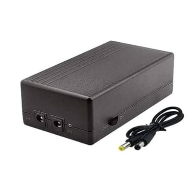 Jero.Ted Mini UPS 9V 1A DC 4000maH Rechargeable Battery Backup UPS para Router WiFi 9V DC Power Supply for WiFi Router, Infrared Alarm, ADSL, Guitar & LED Light Strip (CE Approval)