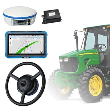 SMAJAYU JY305 Tractor GPS Guidance System and Autosteer System with 10.1inch Tablet GNSS GPS Antenna and Auto Steering Wheel for Agriculture