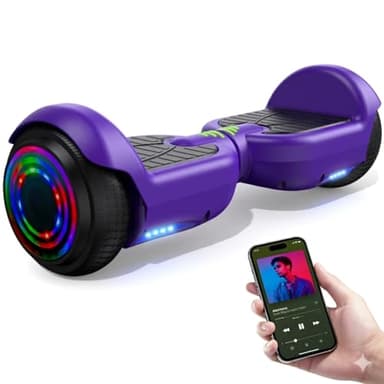 XERATH All Terrain hoverboard for kids with Bluetooth Speakers,self balancing scooter with LED Lights,hoverboards for a 7-12 year old Gifts for Kids Teens Girls Boys (Purple)