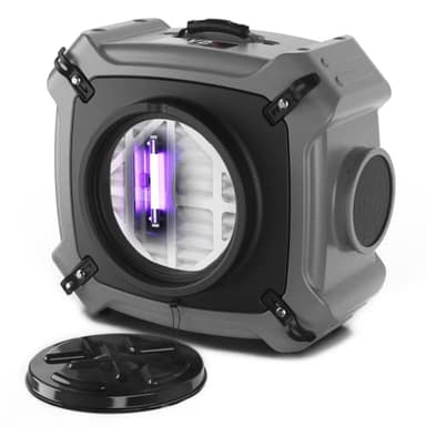 Abestorm Air Scrubber 4 Stage with UV-C Light, HEPA/Activated Carbon Filter, MERV-10 Filter, Industrial Commercial Air Scrubbers Negative Air Machine Cleaner, 550CFM Airflow, V2