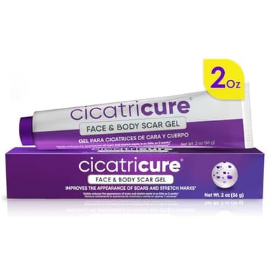 Cicatricure Advanced Scar Gel for Face & Body - Proven Results in 2 Weeks, Scar Treatment for Surgical Scars, Stretch Marks, Scars of Burns and Injuries, Acne Scar Treatment, 2 oz (56g)