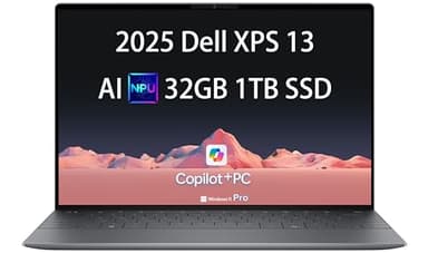 Dell XPS 13 9345 Laptop, Copilot+ AI PC (13.4'' FHD+ 120Hz, Qualcomm 12-Core Snapdragon X Elite, 32GB 8848MT/s RAM, 1TB SSD), Thin & Light, 27 Hours Battery Life, Wi-Fi 7, Win 11 Pro (Renewed)