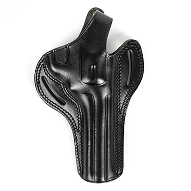 EDS Holster Colt Python 357 Magnum, 38 Special OWB 6 inch Leather Gun Holster (Black Right Hand)