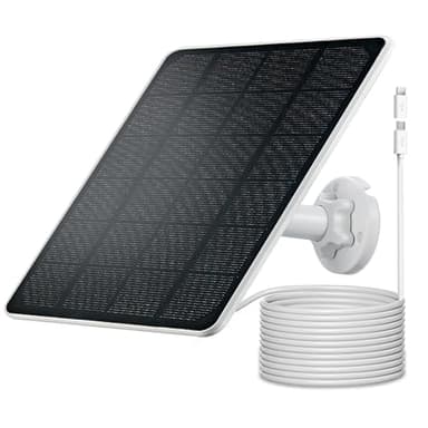 Solar Panel Charger for Arlo Essential 2K Outdoor(2nd Gen)/Essential XL Camera(2nd Gen)/Essential Spotlight, USB C and Micro USB Plug, 9.8ft Cable, Weatherproof (1Pack)