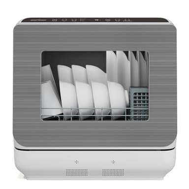 SUNVIVIPRO 18" Compact Countertop Dishwasher with 6 Modes, Energy Star Portable Dishwasher with Dual Water Supply, 12H Delay Start, Dish Washer with Visible Door, Ideal for Small Homes, Dorms & RV