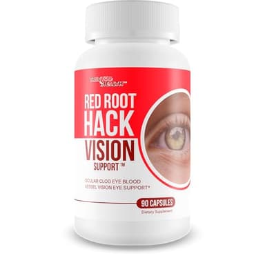 Red Root Hack Vision Supplement - Our Best Eye Pills for Ocular Clog - Vision Eye Vitamins to Improve Eyesight - Our Best Bloodflow Vision Pills Sight Care Formula with Vitamin A, Lutein, Zeaxanthin