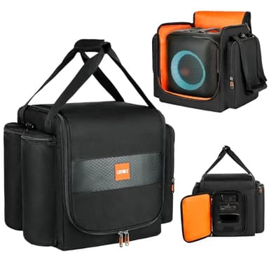 Carrying Case Travel Bag Compatible with JBL Partybox Encore Essential/Essential 2,Portable Speaker Tote fits for Encore/Encore 2 with Shoulder Strap & Extra Pockets for Microphone,Charger,Accessories
