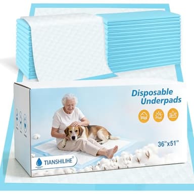 Puppy Pee Pads for Dogs 51"x36" 40 Count, Extra Large Dog Pee Pads, XXXXL Leak-Proof & Super Absorbent Dog Pee Pads, Thicken Disposable Potty Pads Puppy Training Pads for Cats Rabbits