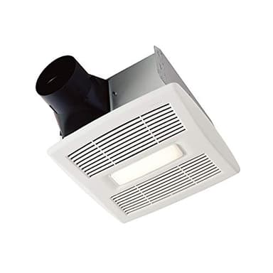 Broan-NuTone Bathroom Exhaust Fan with LED Light and Roomside Installation, Energy Star Certified, 110 CFM, Very Quiet 1.0 Sones White, AE110L