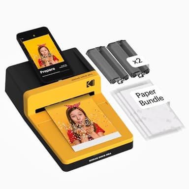 KODAK Dock Era 4x6'' Desktop Photo Printer, 50 Sheets, Docking & Bluetooth Smartphone Printer for iPhone & Android, Instant Color Prints, 4PASS Dye Sublimation