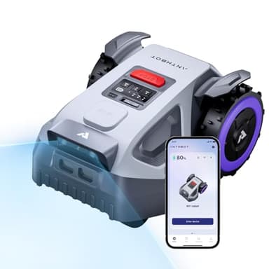 ANTHBOT M5 Robot Lawn Mower 1/8 Acre, Dual Vision+Full-Band RTK Robotic Lawnmower, No Perimeter Wire, App Control Obstacle Avoidance, 45% Slope, Cutting Height, Multi-Zone Mapping