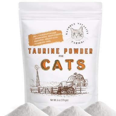 Taurine for Cats - Taurine Powder for All Ages Including Kittens - 144+ Servings - 500mg Supplement - unscented (6oz)