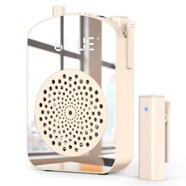 Wireless Voice Amplifier for Teachers, Portable Mini Voice Amplifier with Lapel Microphone Charging &Storage, Bluetooth Speaker Mic for Classroom, Speech, Training, Outdoor,Tour Guide,Meetings Bige