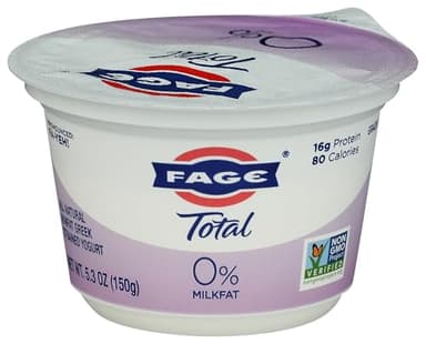 FAGE Total Greek Yogurt, 0% Nonfat, Plain, 5.3 Ounce