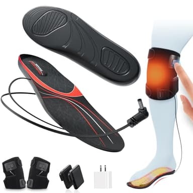 Heated Insoles, Kamlif 7.4V Rechargeable Foot Warmers, Heated Shoe Inserts Winter Thermal Soles for Men and Women, Skiing, Hunting, Hiking, Camping Outdoor Sports