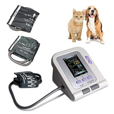 Pet Blood Pressure Monitor, Digital Veterinary Equipment, 3 Mode 3 Cuffs Electronic Sphygmomanometer, for Dog/Cat/Pets Animal Care