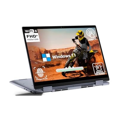 Dell Inspiron 14 2 in 1 Touchscreen Laptop, 14" FHD+ Touch Screen Convertible, AMD Ryzen 5, 8GB RAM 256GB SSD, Windows 11 Pro, Backlit Keyboard,Fingerprint Reader, HDMI