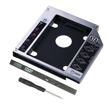 ThtRht Optical Drive to Hard Drive Caddy Bracket 2nd HDD SSD Enclosure Universal 9.5mm SATA Port Case Adapter Converter Tray for DELL SFF HP Laptop Internal DVD CD RAM ROM Player