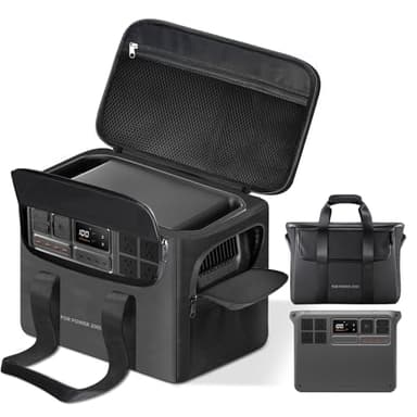sarlar Carrying Case for DJI Power 2000 Portable Power Station, Travel Storage Bag Anti-collision Scratch-proof and Waterproof with Back and Sides Pockets for Charging Cable and Accessories