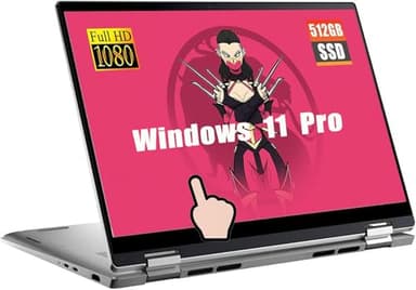 Dell Latitude 7420 2-in-1 Laptop, 14" FHD (1920x1080) Notebook, Core i5-1145G7, 16 GB RAM, 512GB SSD, WiFi, Bluetooth, Webcam, Windows 11 Pro, Silver(Renewed)