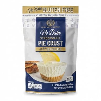 Dutch Waffle Company Gluten-Free No Bake Stroopwafel Pie Crust Mix, 1 lb Pouch, Makes Two 9-Inch Pie Crusts, Caramel Cookie Crust