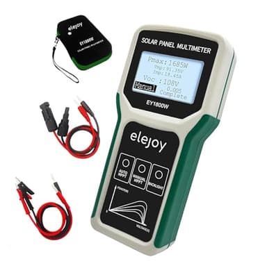 EY-1800W Solar Panel Tester MPPT Photovoltaic Panel Multimeter, Upgraded Measuring Range (5~1800W, 20~120V, 0~60A), Smart MPPT Tools for Testing Solar PV Panel Data and Troubleshooting