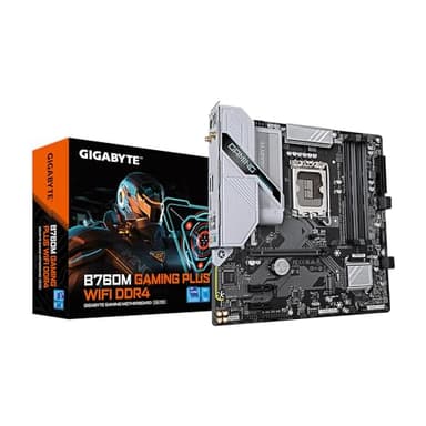 GIGABYTE B760M Gaming Plus WiFi DDR4 LGA 1700 Intel B760 M-ATX Motherboard, 2* M.2, PCIe 4.0, Front USB 3.2 Gen 1 Type-C, 6 GbE LAN, Q-Flash Plus, EZ-Latch