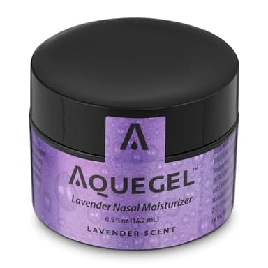 Aquegel Nasal Moisturizer+Lavender (Sleep Easy), 12-Hour Nasal Dryness Relief, Water Based Nose Gel, Oxygen Therapy Nasal Moisturizer, Dry Nose, Nasal Dryness, Nosebleeds, CPAP, Natural Sleep Remedy