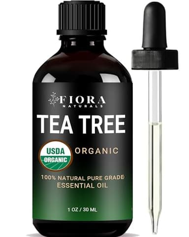 Tea Tree Oil – 100% Pure Organic Tea Tree Essential Oil for Skin, Face, Hair, Scalp, Nails, and Toenail – Therapeutic Grade Tree Tea Oil for Acne & Hair Growth – 1 fl oz - by Fiora Naturals