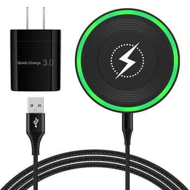for Samsung Wireless Charger Fast Charging Pad for Samsung Galaxy S26 Ultra S25 FE S25 S24 Plus S23 Z Flip7,Android Phone Wireless Charging Station Cargador Inalámbrico Para for iPhone 17 with Adapter