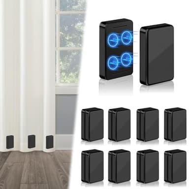 ANGAR 16pcs Outdoor Curtain Weights, Upgraded Heavier-Duty Waterproof Curtain Magnets Weights Outdoor, for Home Patio Drapery, Shower, Flags, Tablecloth to Stop Heavy Wind, Black