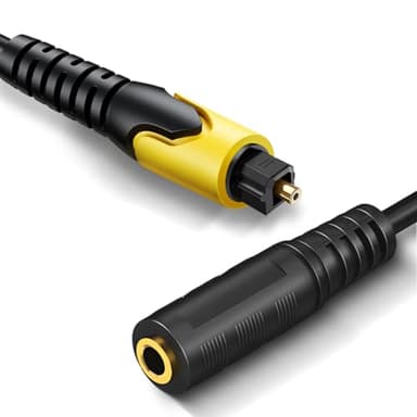 192KHz DAC Optical to 3.5mm Converter, Optical Audio Cable to AUX Adapter, Unidirectional from SPDIF Digital to Analog Converter for TV Sound Out to Speaker Headphone with AUX-in Input Jack